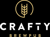 logo crafty brewpub noir